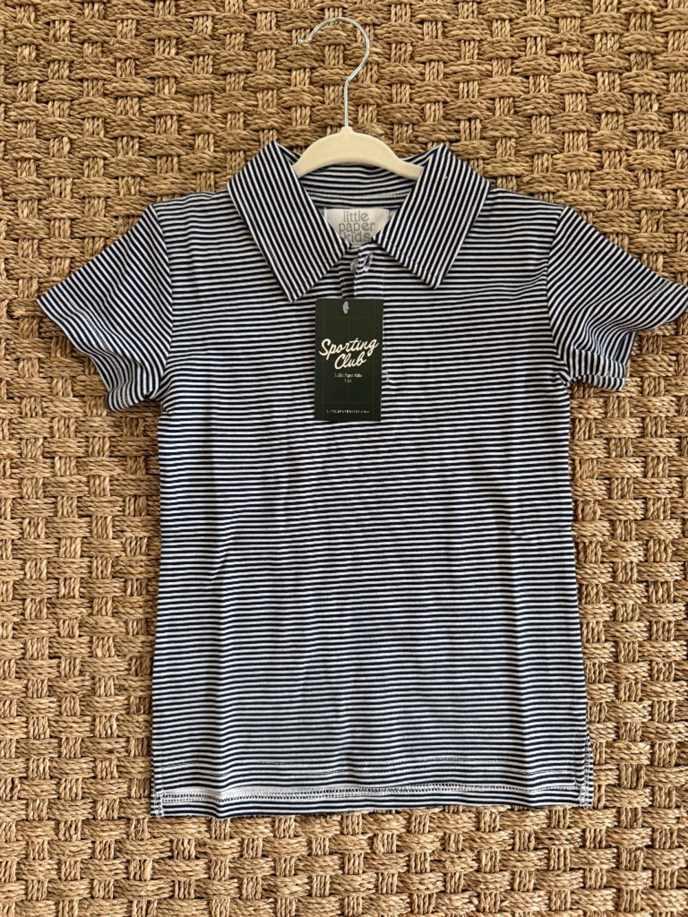 Little Paper Kids NWT 4T Navy Stripe Polo